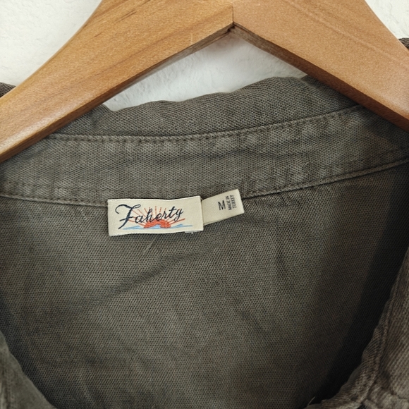 FAHERTY Arlie Day Button Up Linen Blend Jumpsuit In Surplus Green Size M - Picture 12 of 15